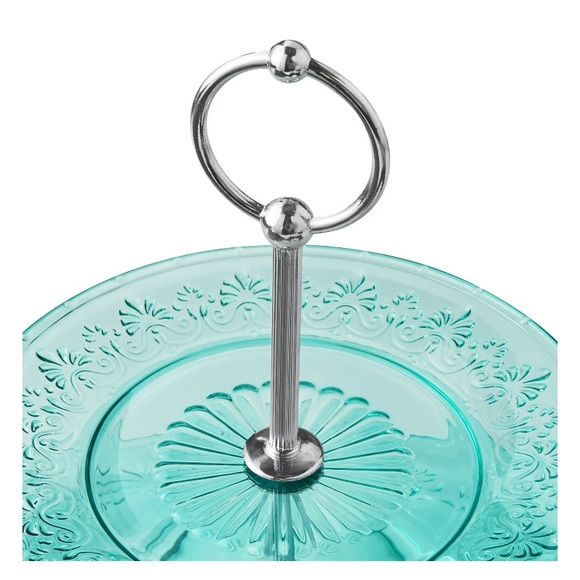 NEW Pioneer Woman teal two tier serving tray, $40 - Picture 4 of 4